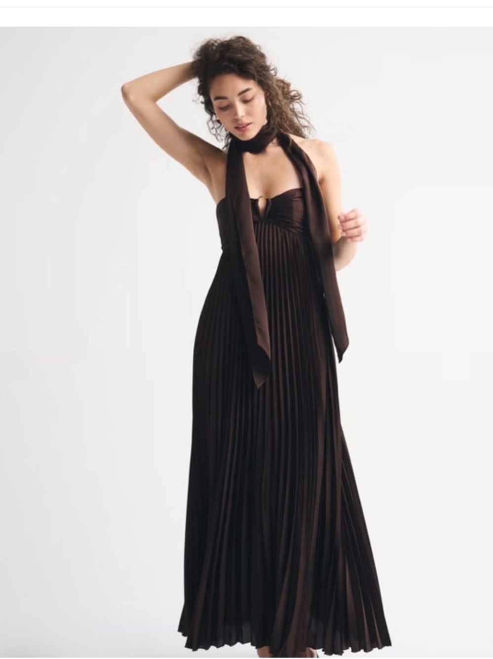 Abercrombie & Fitch Giselle Strapless Scarf Babydoll Maxi Dress